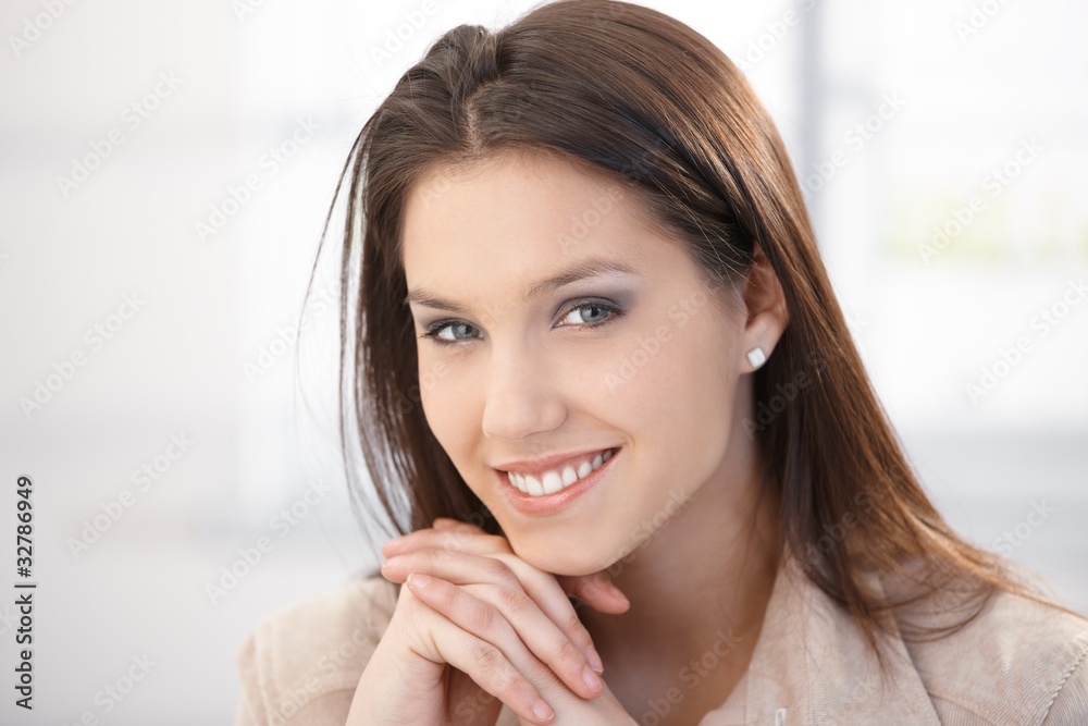 Portrait of beautiful smiling woman Portrait of beautiful smiling woman
