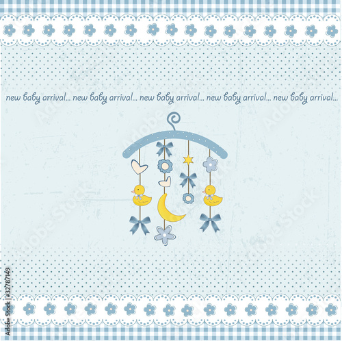 Carousel baby invitation