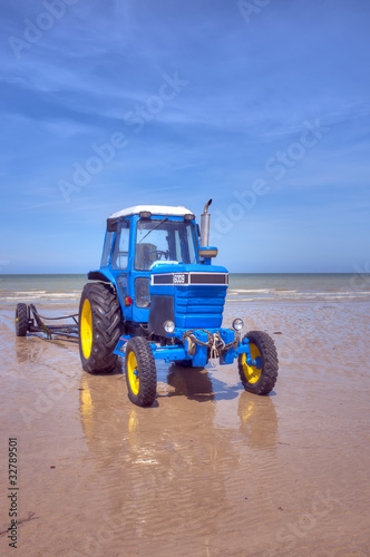Tracteur à la plage