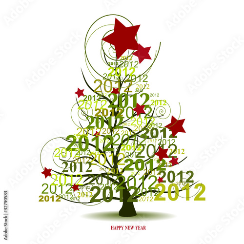 ABETO DE NAVIDAD CON NUMEROS 2012