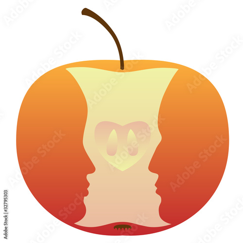 apple with a male and a female profilе