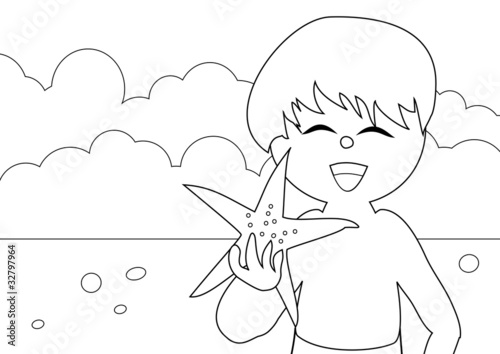 Coloring book - at the beach