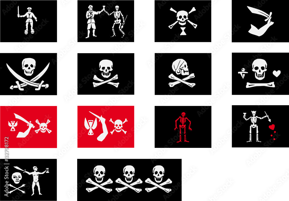 Piratenflagge Jolly Roger Stock Vector