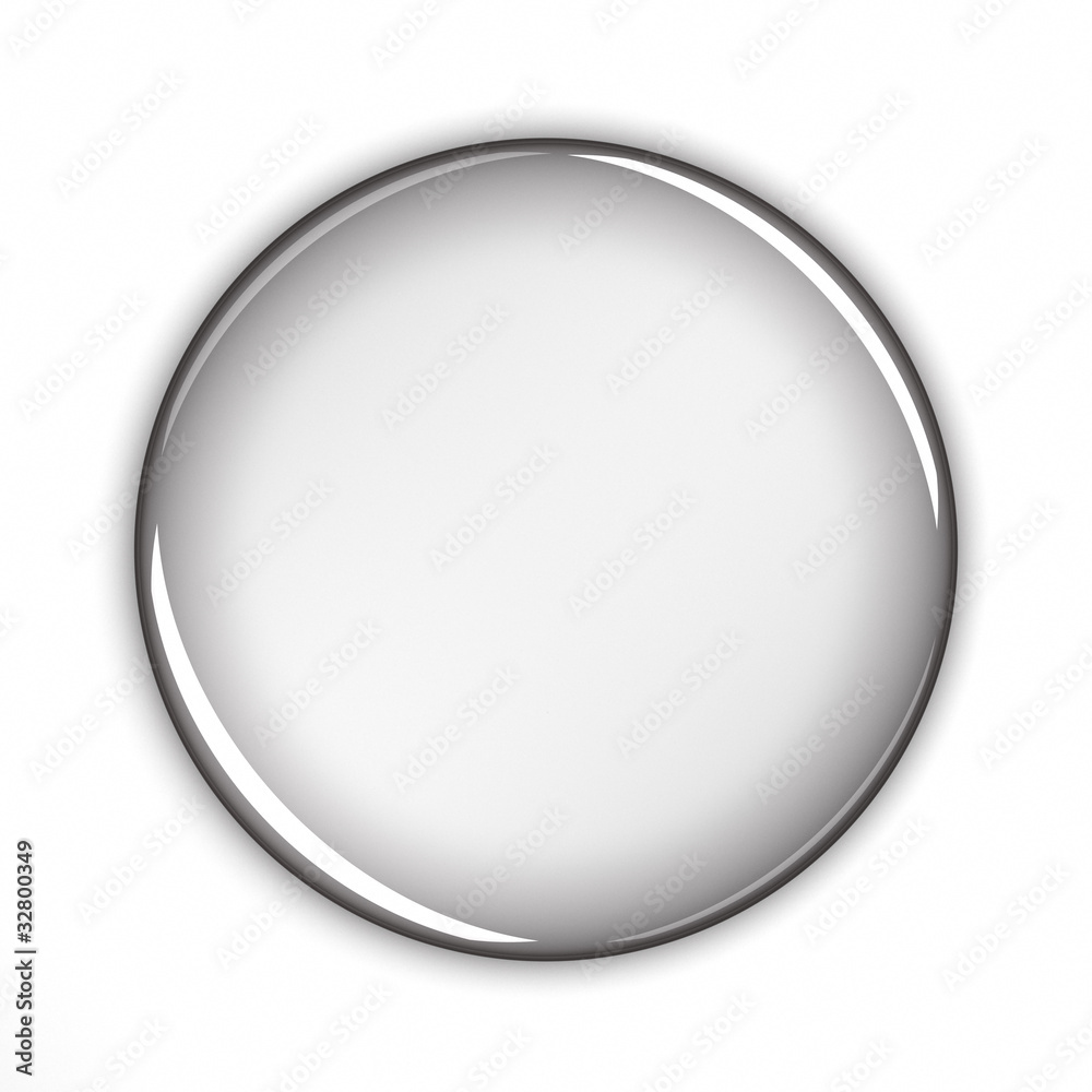 Blank button over white background Stock Illustration | Adobe Stock