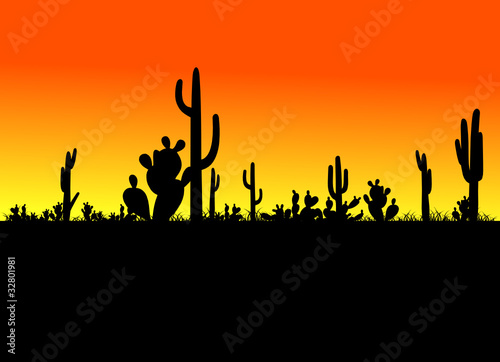 cactus black vector