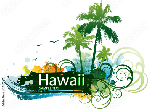 Vector tropical background