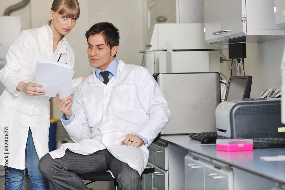 Fototapeta premium science people in bright lab