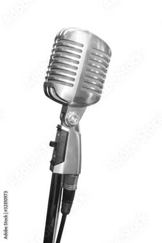 XXL size, Retro Microphone with clipping path