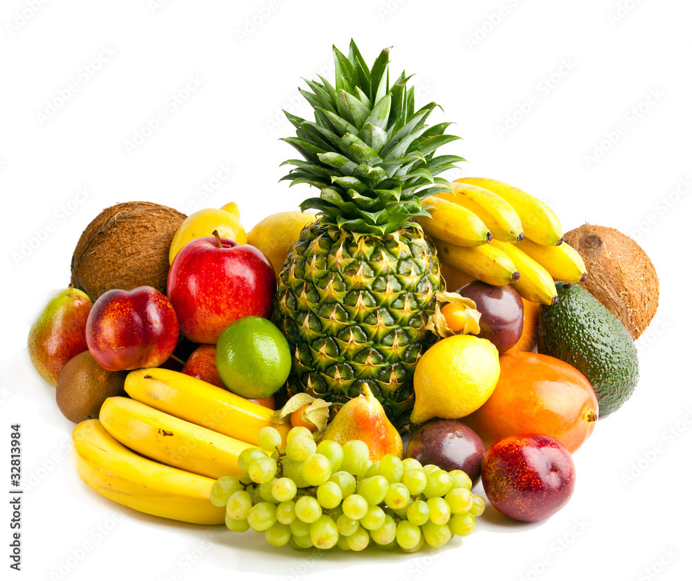 Fresh fruits isolated