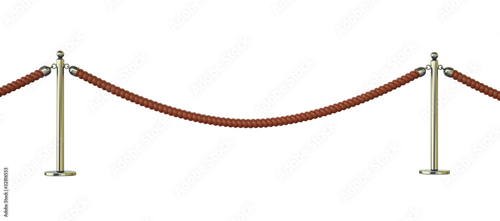 Obraz premium Gold stanchions, 3D render.
