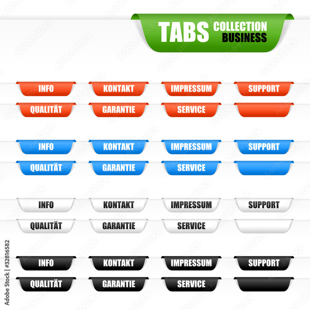 tabs collection business I - obrazy, fototapety, plakaty 