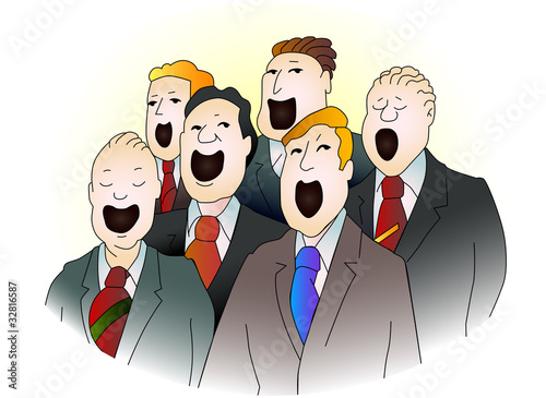Männerchor in Aktion