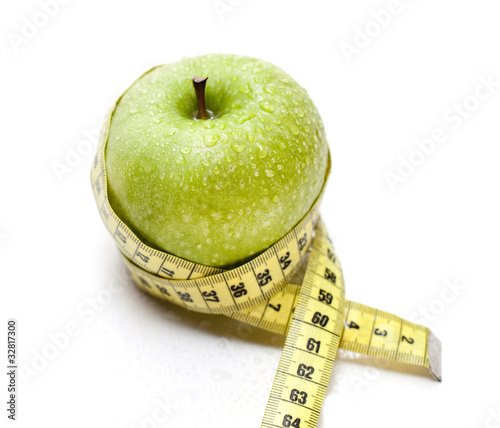 centimètre pomme de régime verte