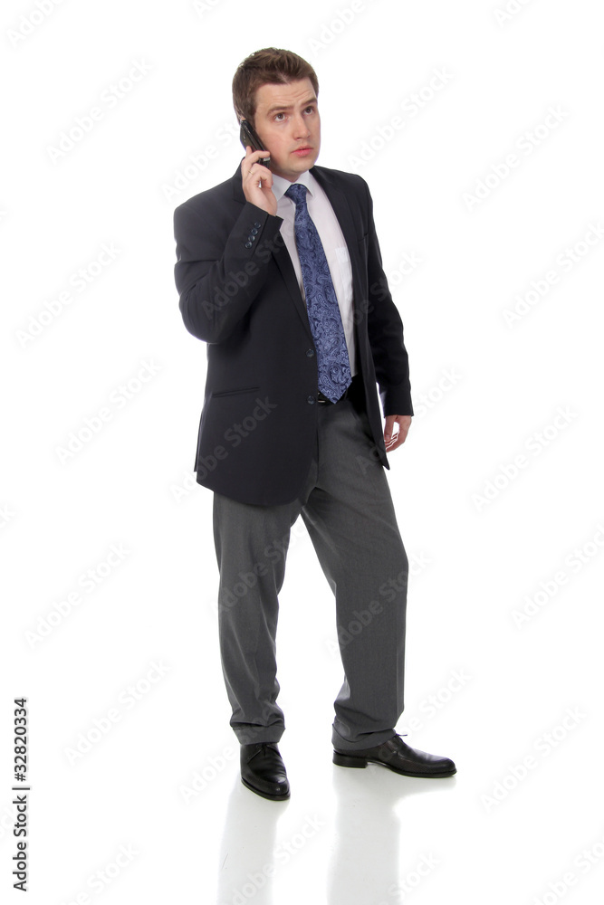 business man and calling by phone business man and calling by phone