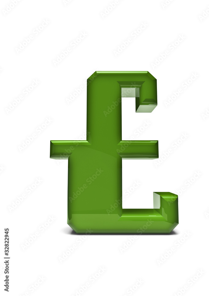 Obraz premium Digital alphabet pound