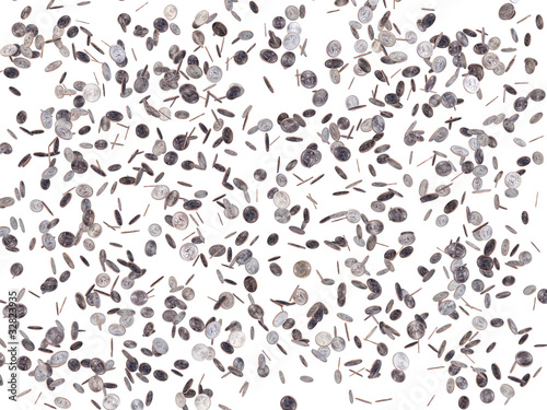 Quarter dollar coins falling
