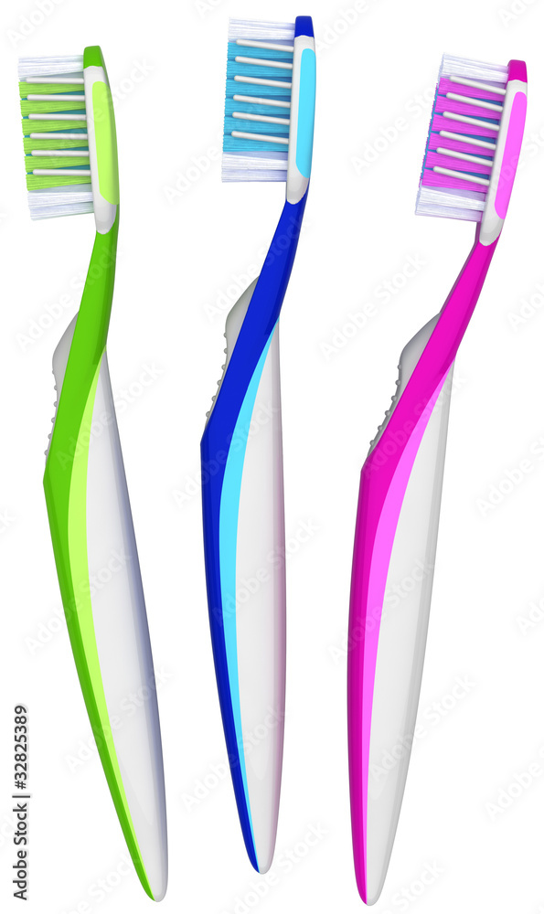 Toothbrushes in various colors Toothbrushes in various colors
