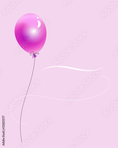 Hintergrund mit Luftballon für Glückwunschkarte zum Geburtstag