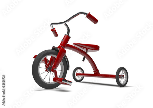 Red tricycle photo
