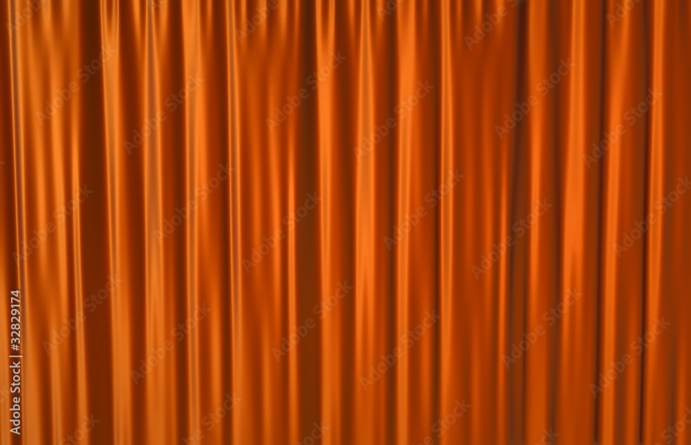 Red Theater Curtain Background. 3d Render. Stock Illustration 