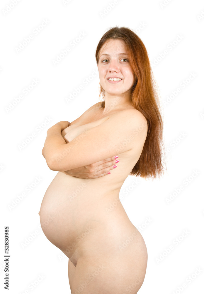 nude pregnant woman Stock Photo Adobe Stock image