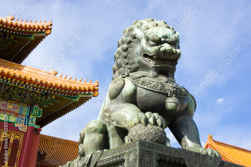 Bronze lion in the Forbidden City