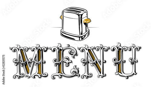 menu blank toaster