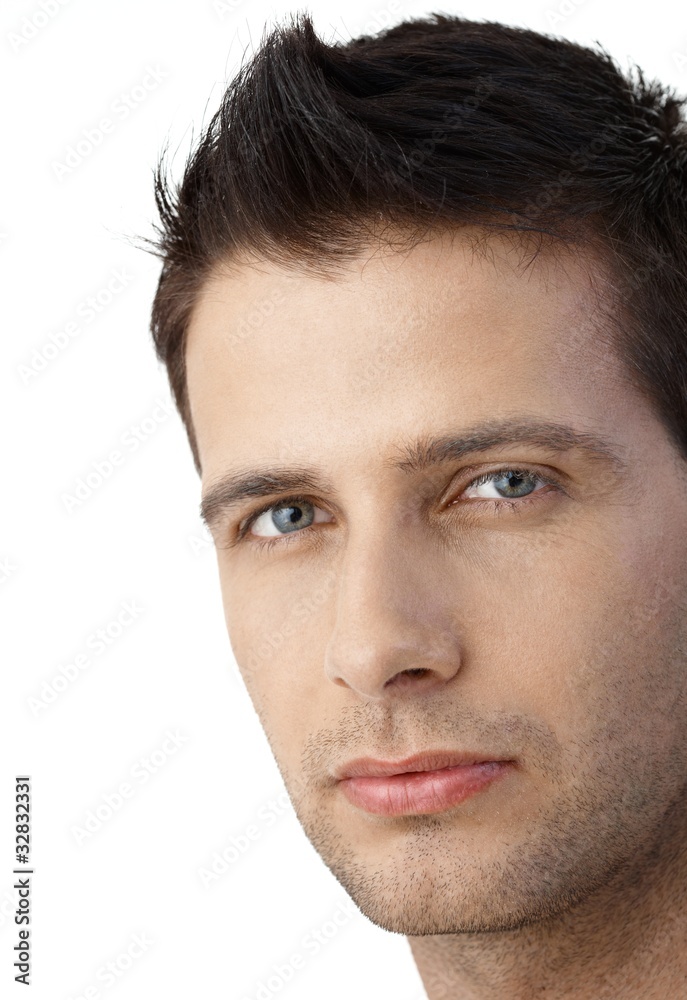 Facial portrait of goodlooking man Facial portrait of goodlooking man