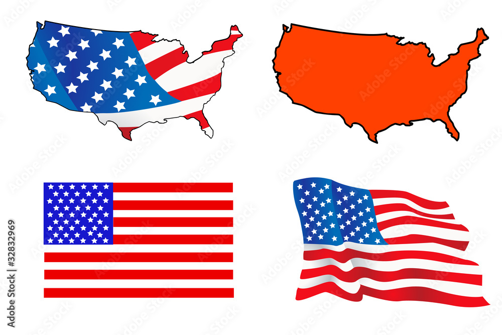 Obraz premium USA flag in style vector