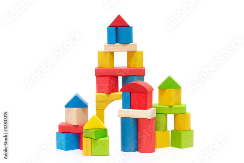 Wooden building blocks