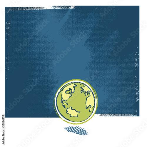 Earth symbol (background design, blank space for text)