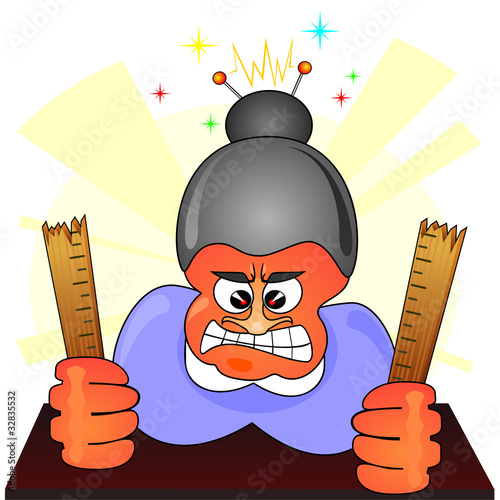 Angry teacher