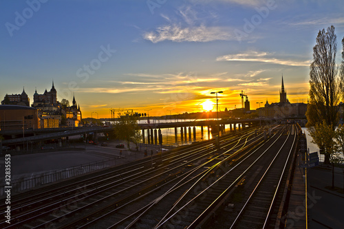 sunset in Stockholm,Sweden