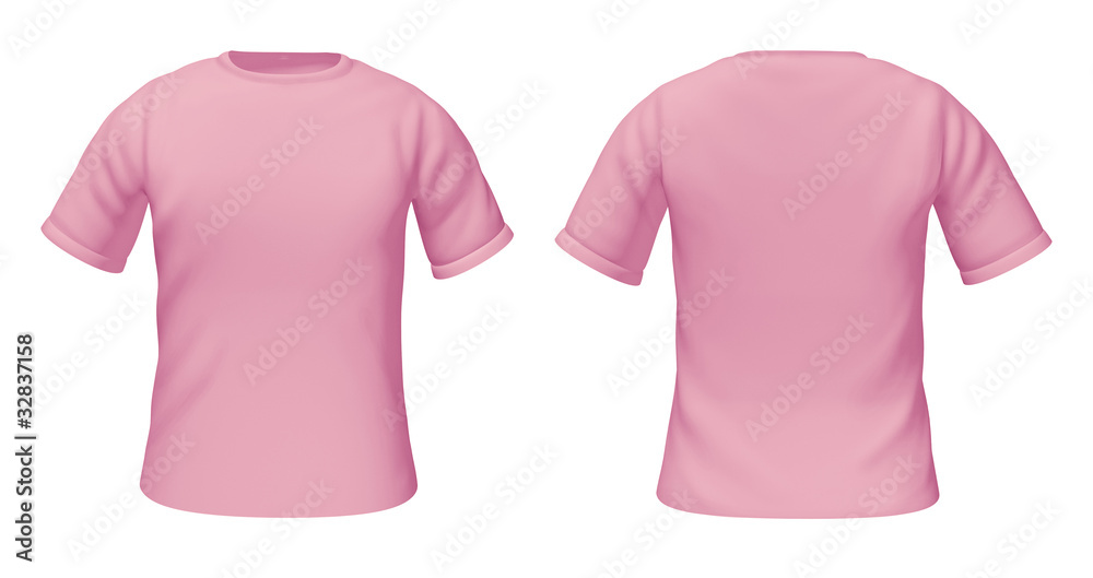 blank t-shirts template with pink color Stock Illustration