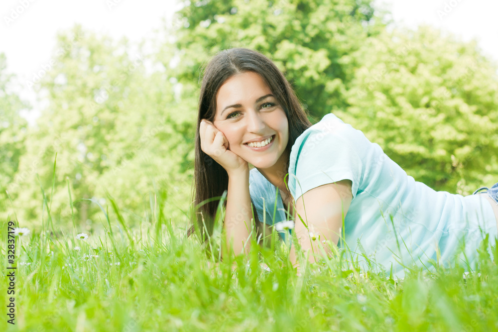 Young beautiful girl enjoying the nature Young beautiful girl enjoying the nature