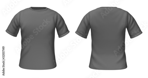 blank t-shirts template with grey and white color