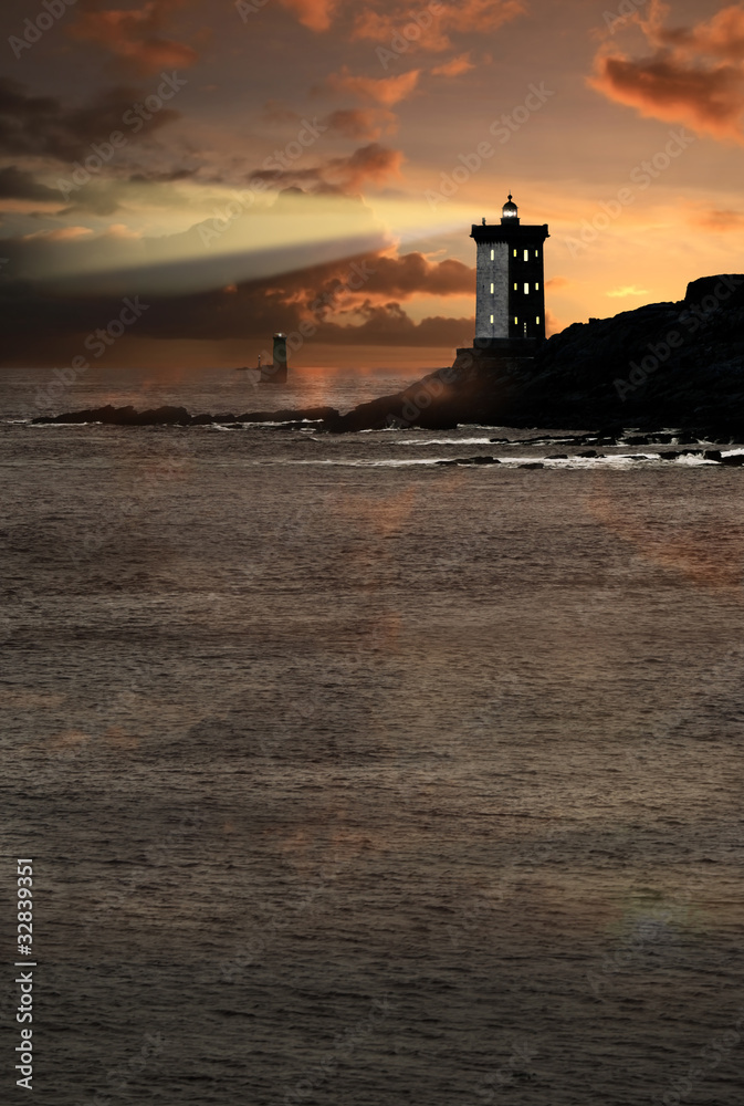 Lighthouse in dusk..