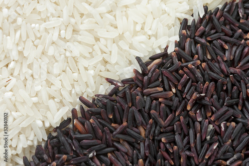 white and Black rice