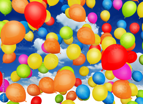 a lot balloons on sky.