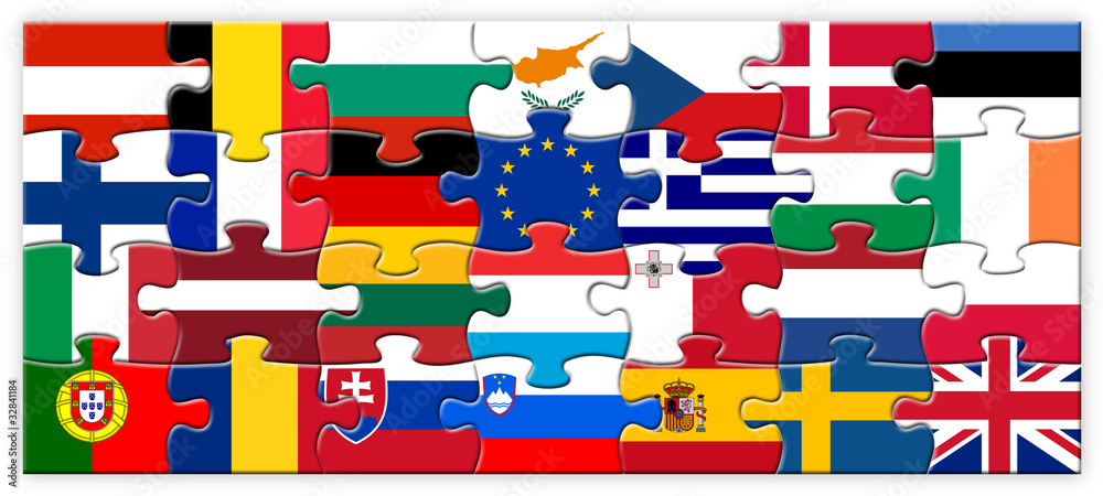 European Union Jigsaw Puzzle (flags countries eu member states)  Illustration Stock | Adobe Stock
