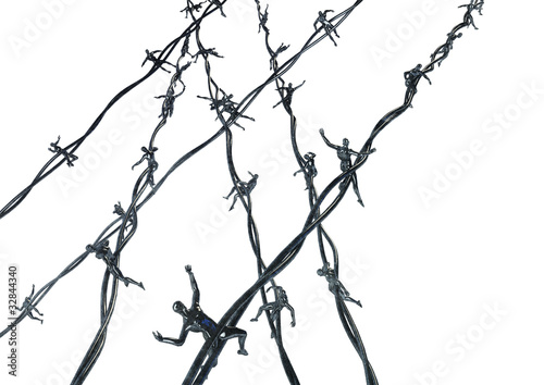 Human barbed wire