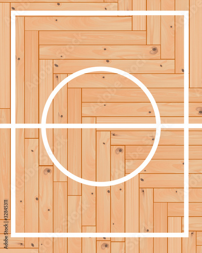 wooden parquet  basketball