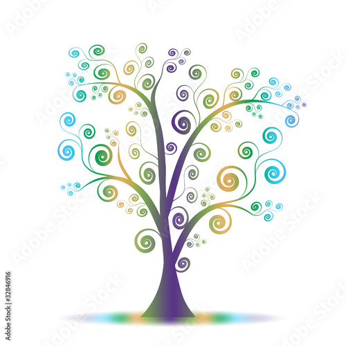 Colorful art tree