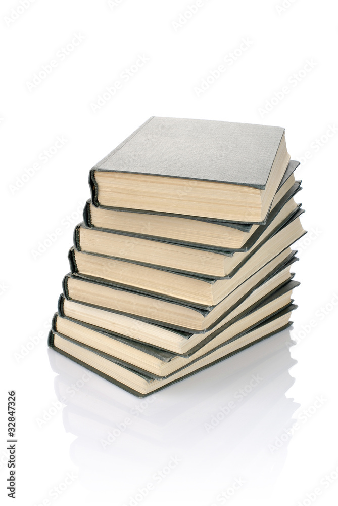 old books stack isolated on white old books stack isolated on white