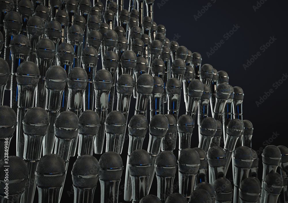 Obraz premium microphone audience