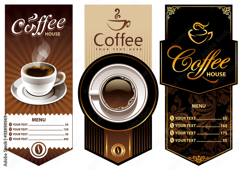 Three coffee design templates