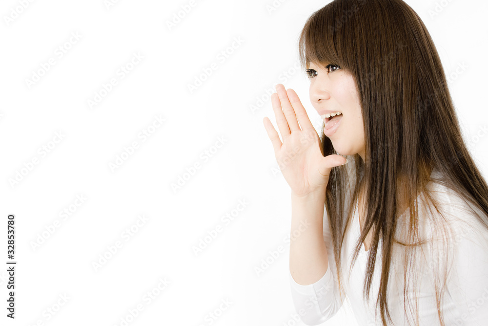 Fototapeta premium 応援する女性