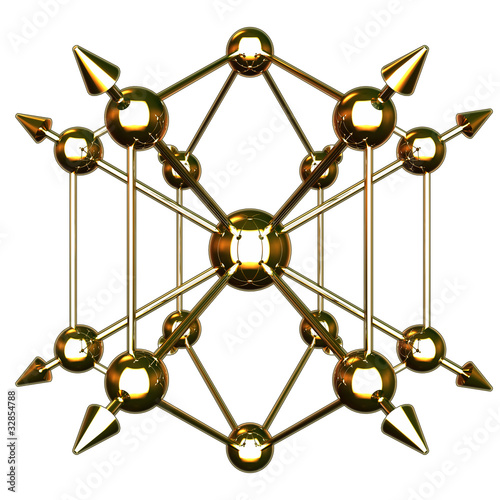 Abstract gold net