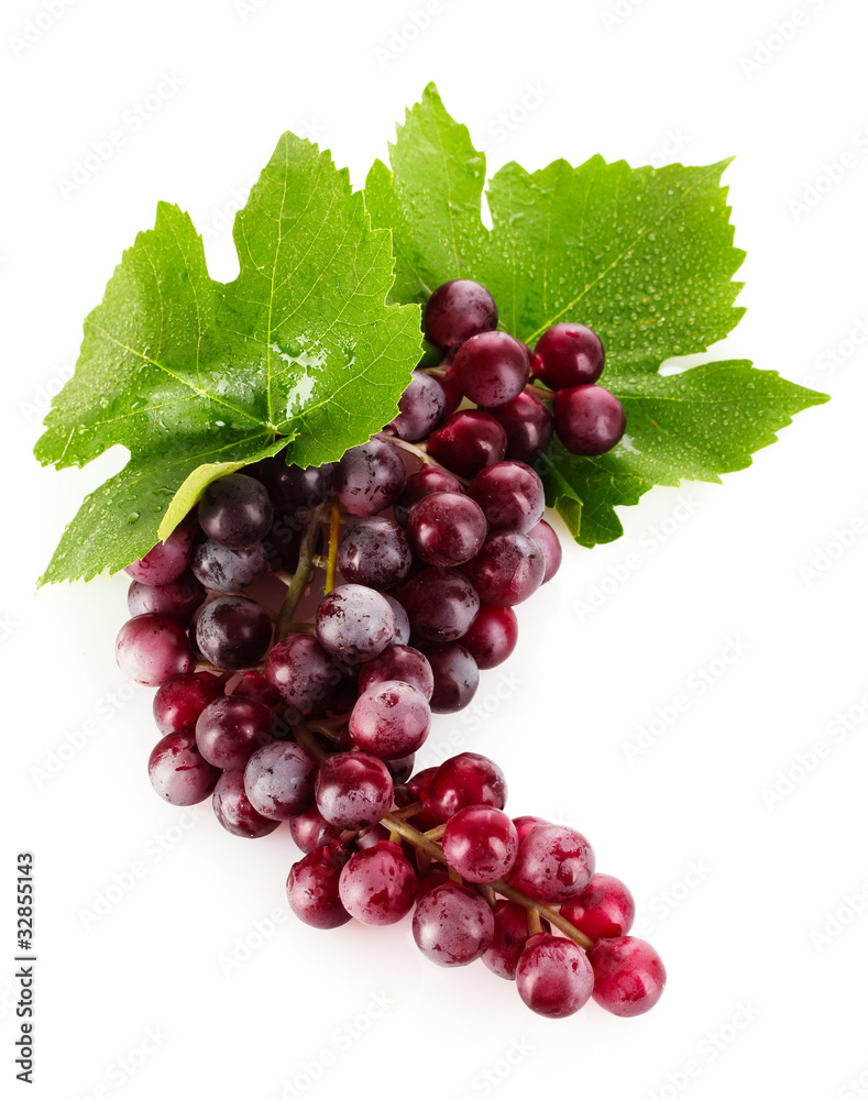 Obraz premium Pink grape isolated on white