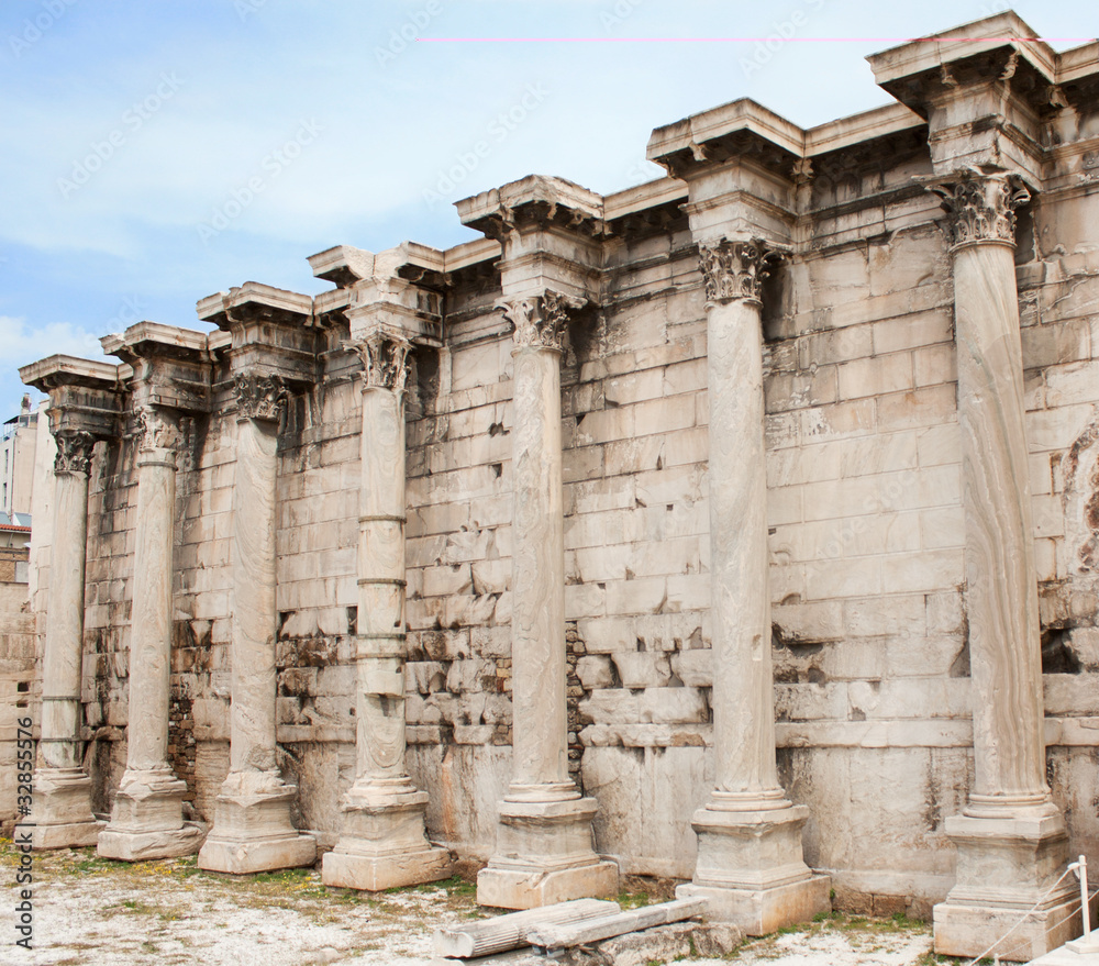 Hadrian's Library in the Roman Agora of Athens, Greece